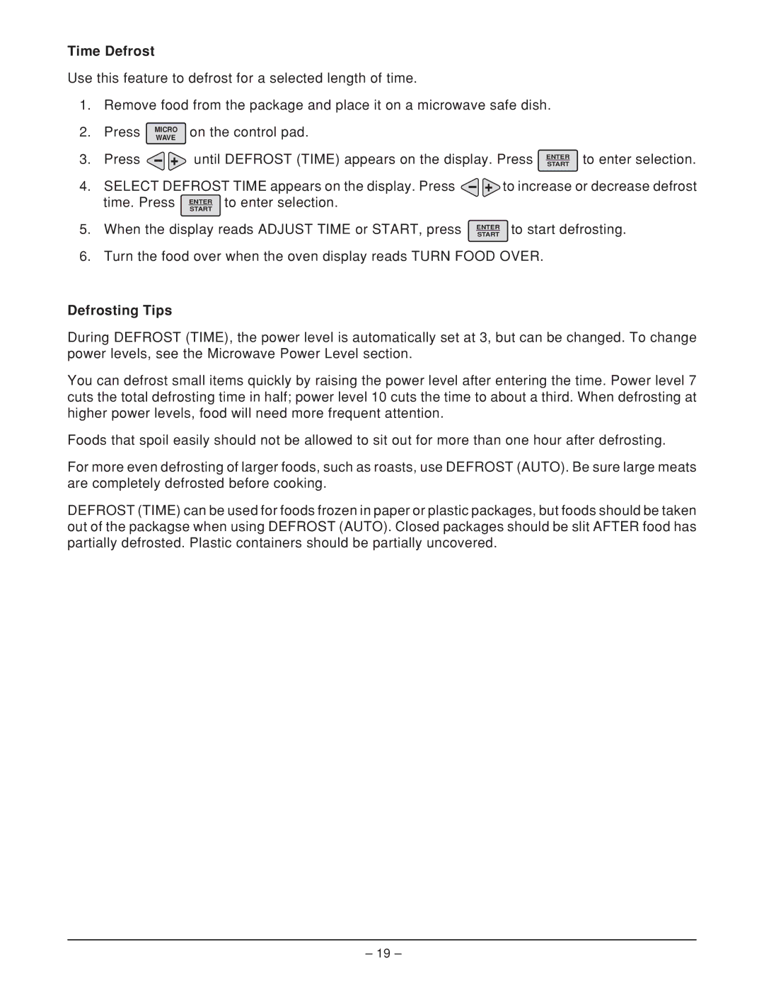 Hobart HFBMW2 ML-126818, HFBMW3 manual Time Defrost, Defrosting Tips 