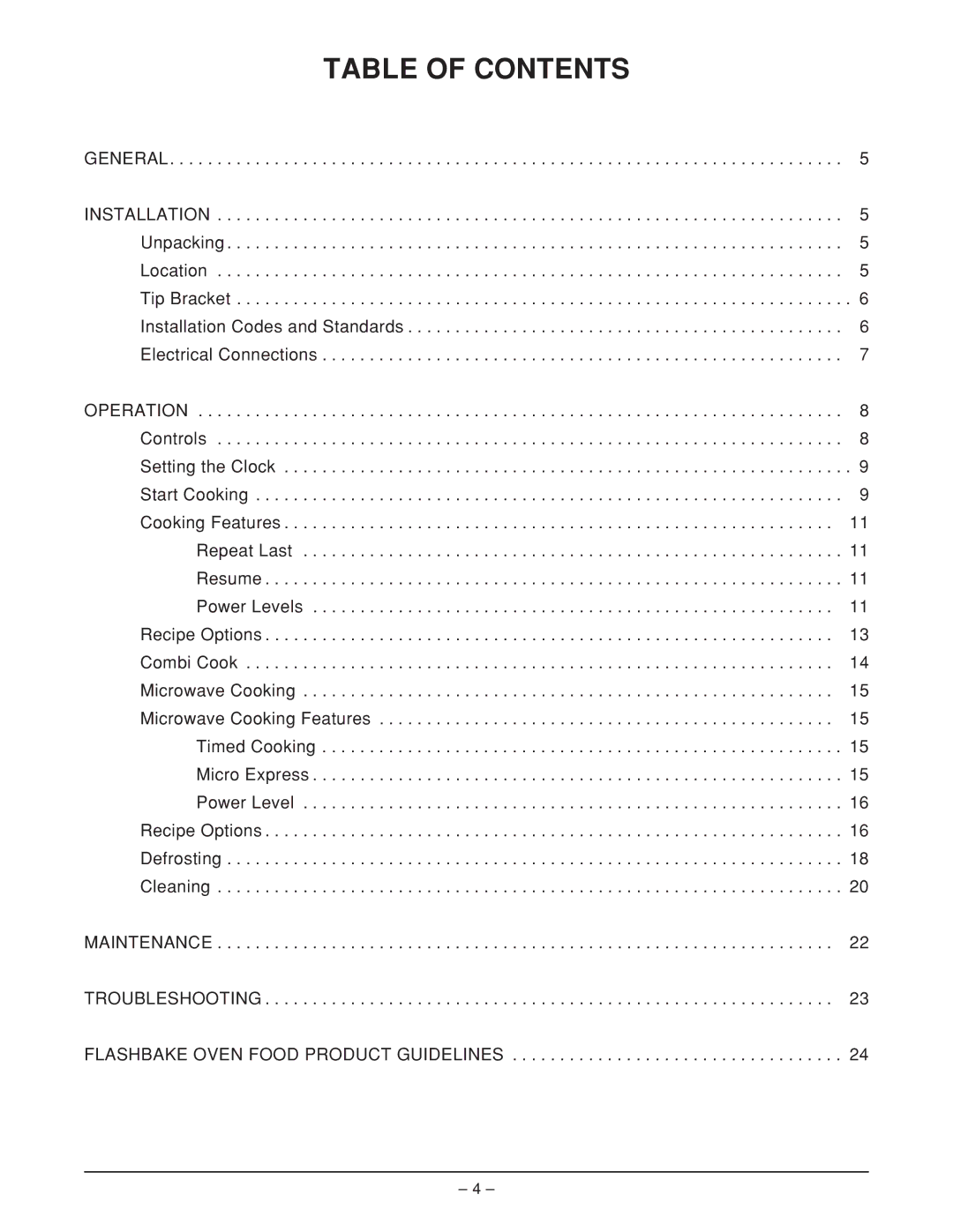 Hobart HFBMW3, HFBMW2 ML-126818 manual Table of Contents 