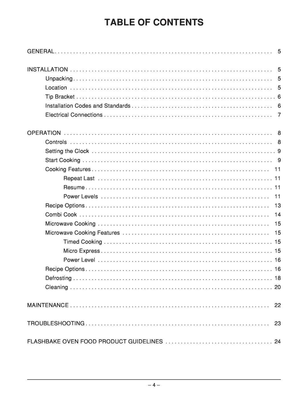 Hobart HFBMW3, HFBMW2 ML-126818 manual Table Of Contents 