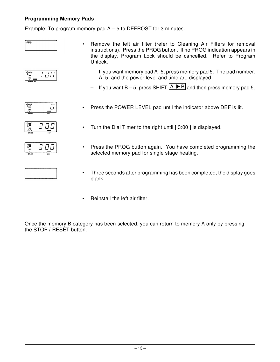 Hobart HM1600 manual Programming Memory Pads 