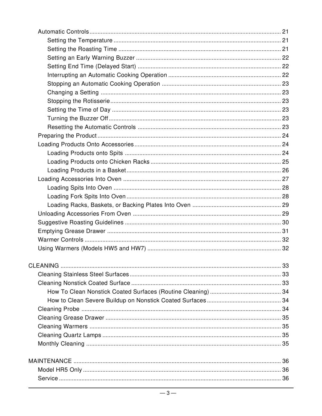 Hobart HR5 manual Maintenance 