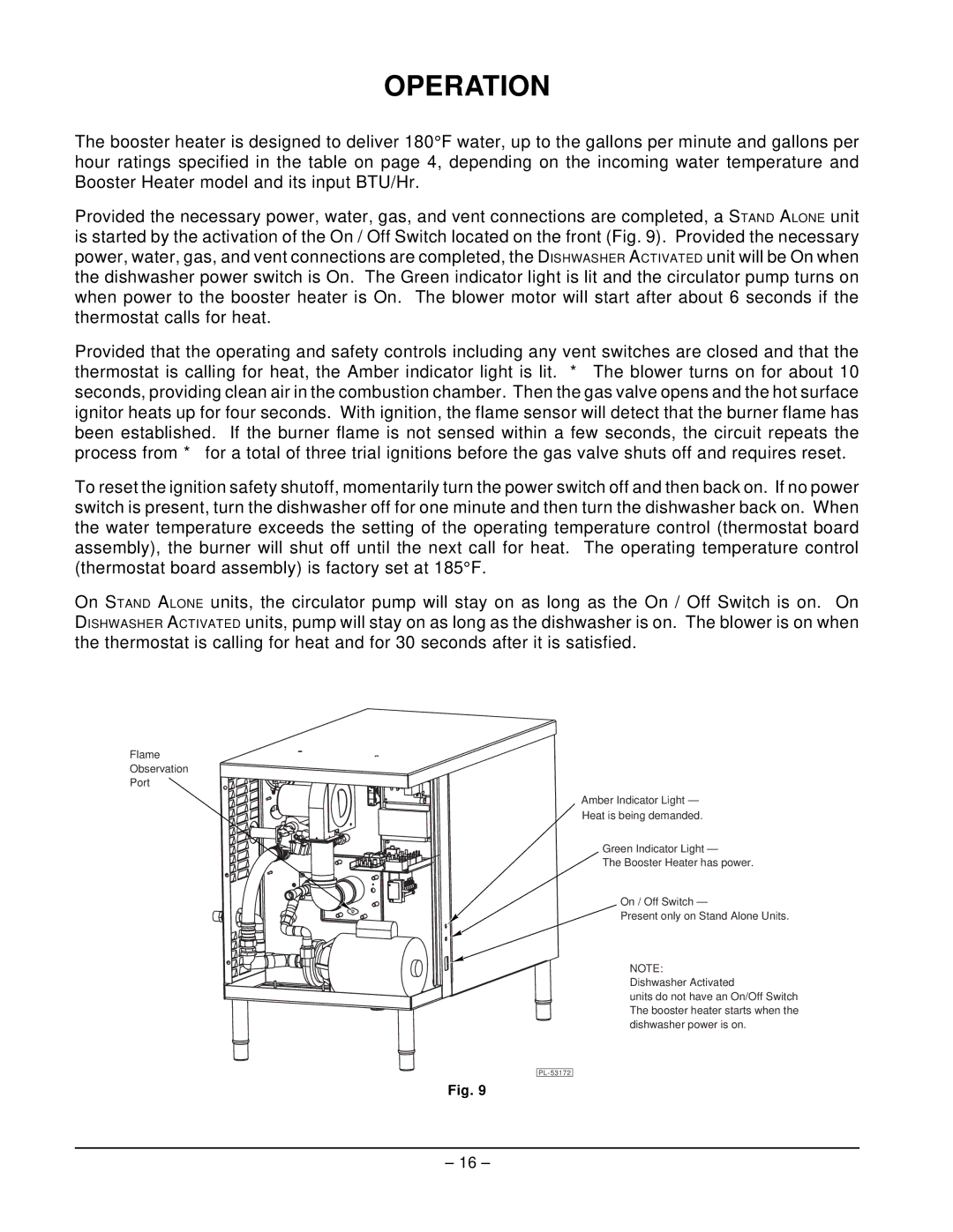 Hobart IB235 ML-110861, IB290 ML-110862, IB57 ML-110898, IB140 ML-110899 manual Operation 