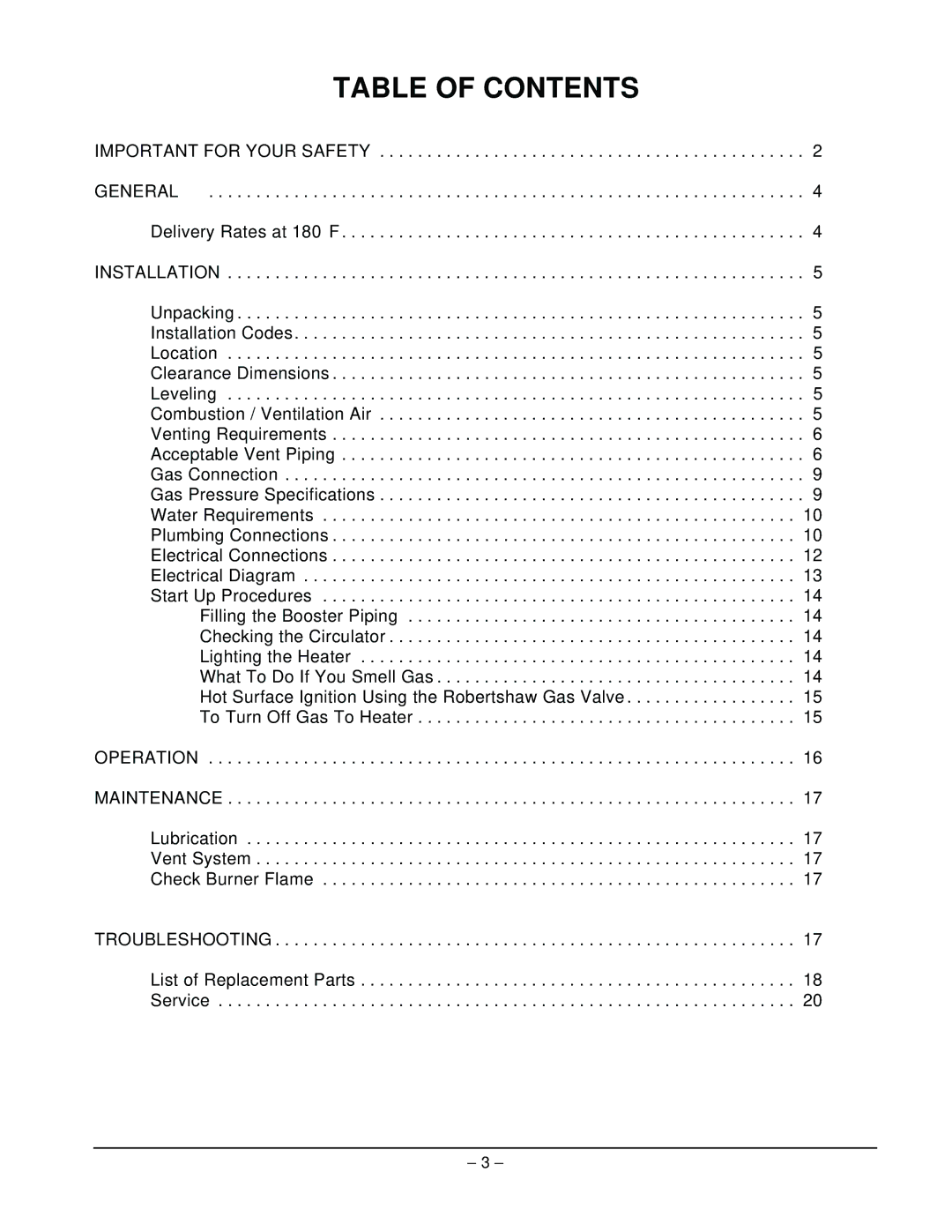 Hobart IB140 ML-110899, IB235 ML-110861, IB290 ML-110862, IB57 ML-110898 manual Table of Contents 