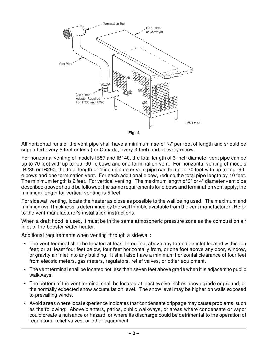 Hobart IB235 ML-110861, IB290 ML-110862, IB57 ML-110898, IB140 ML-110899 manual PL-53443 