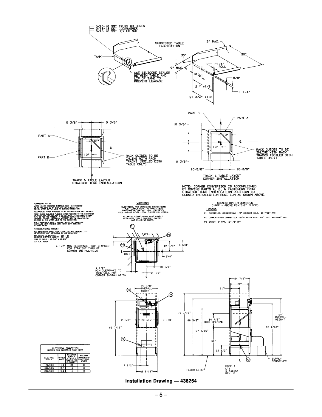 Hobart LT1 ML-104239 manual Installation Drawing 