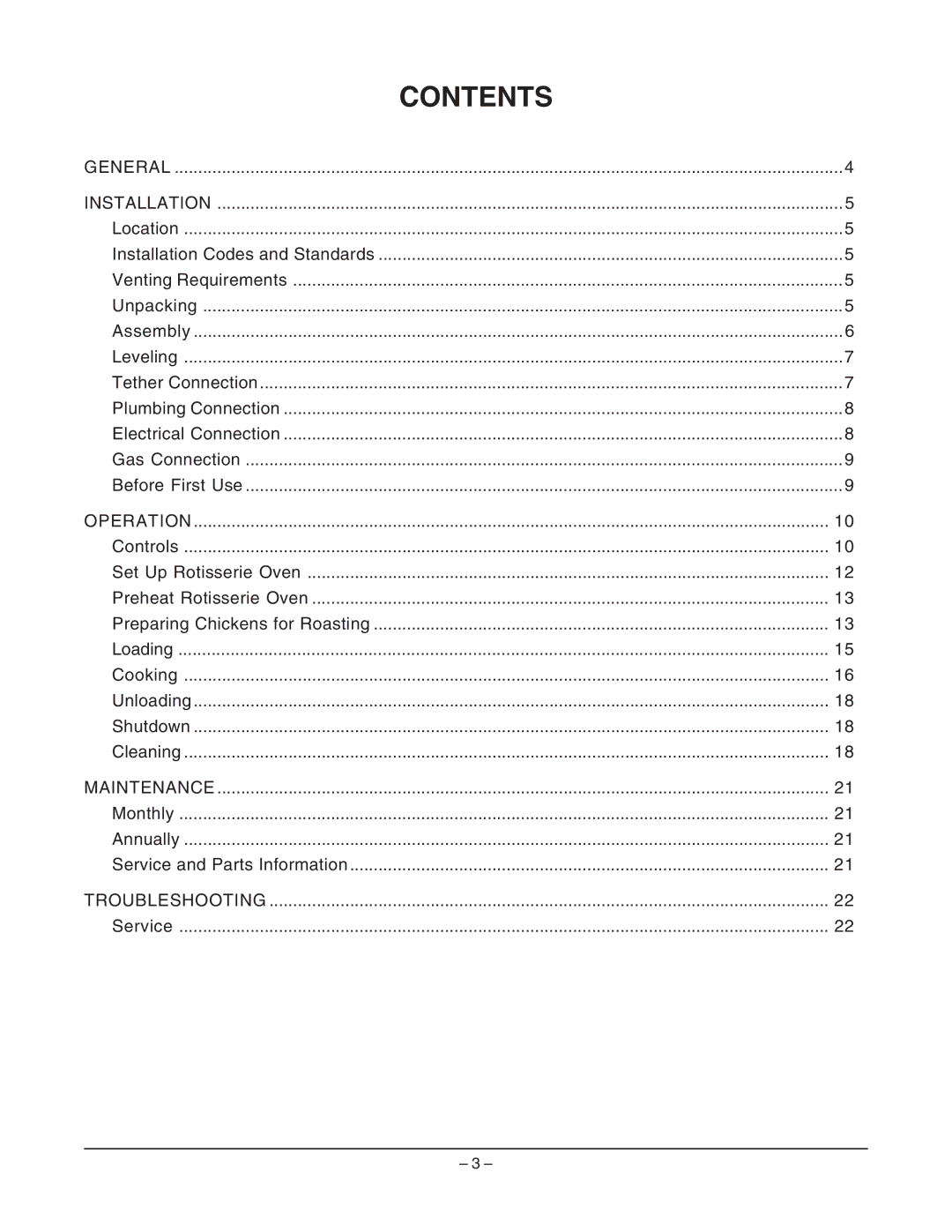 Hobart ML-132055 manual Contents 