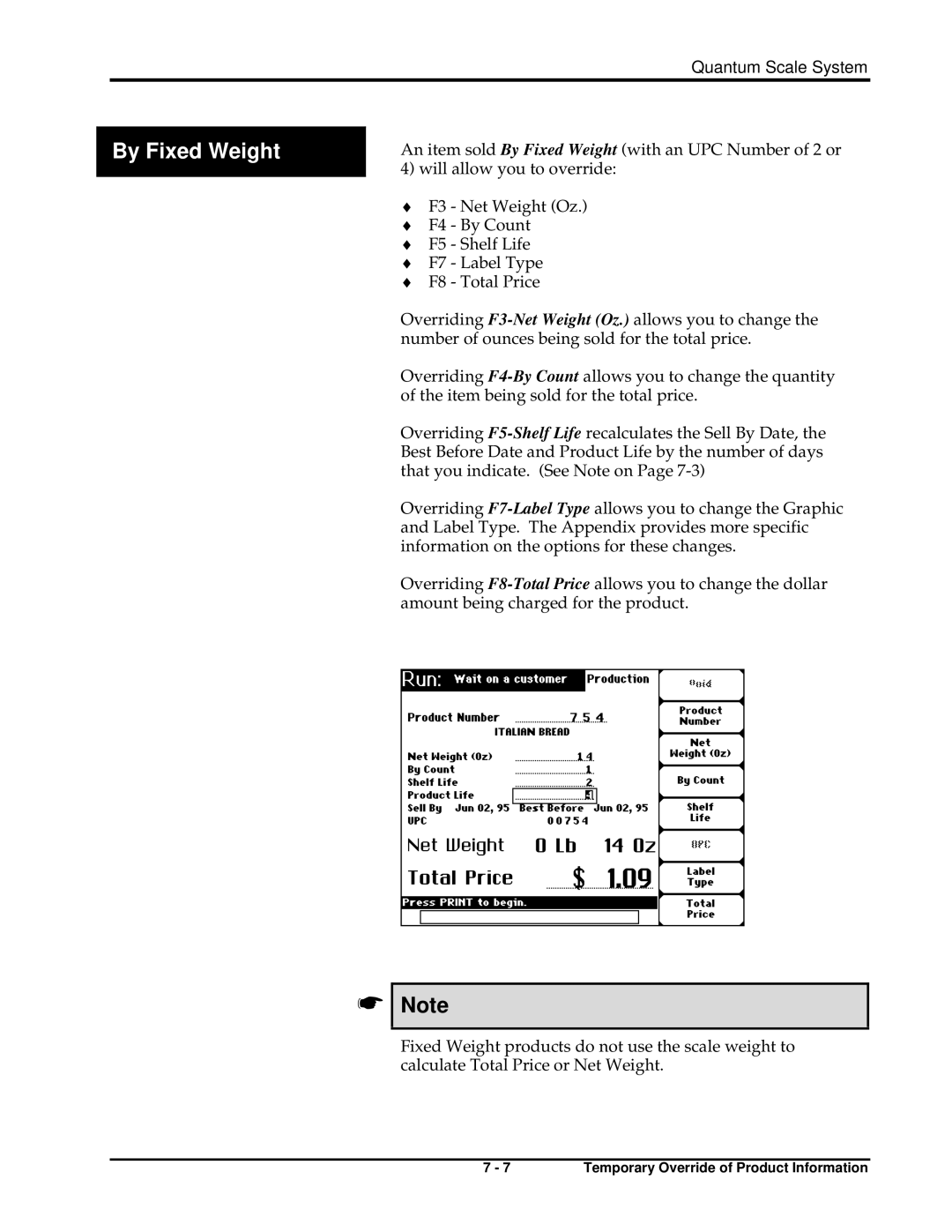 Hobart ML-29048, ML-29191, ML-29044, ML-29188, ML-29039, ML-29035, ML-29037, ML-29032 manual By Fixed Weight 