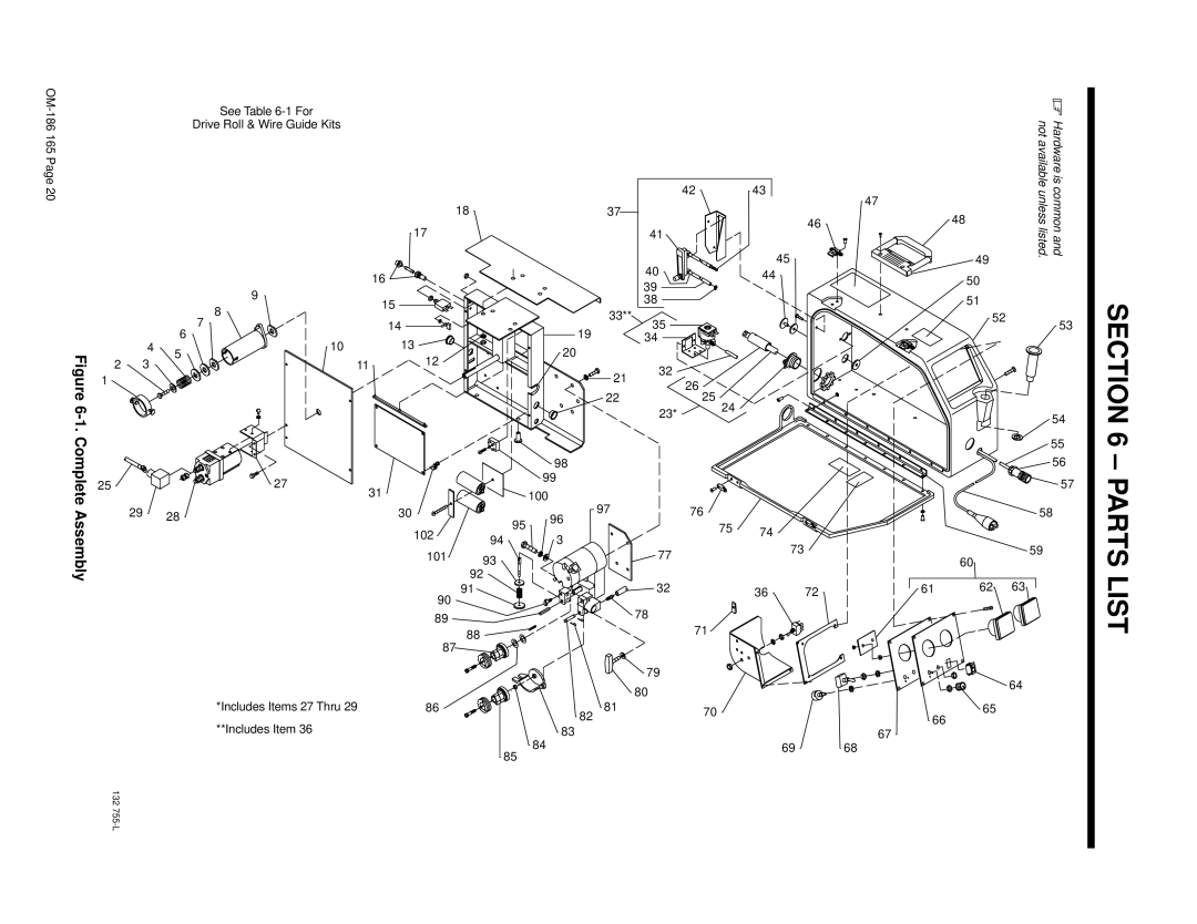 Hobart OM-186 165C manual Complete 