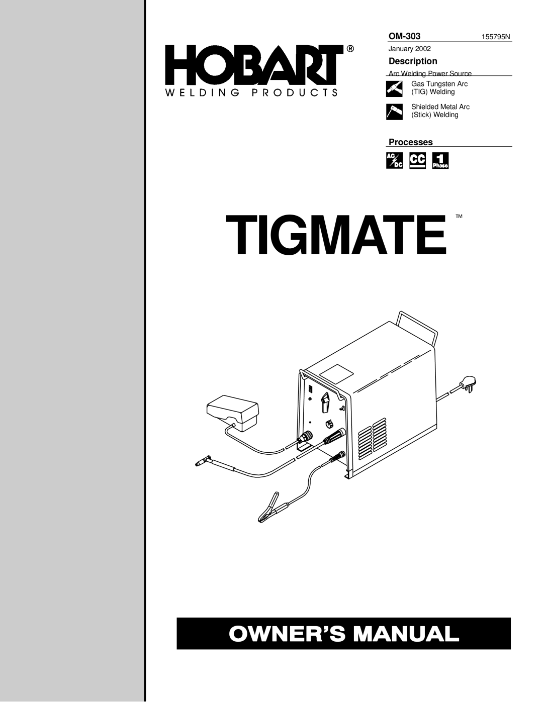 Hobart manual OM-303155795N, Description, Processes 