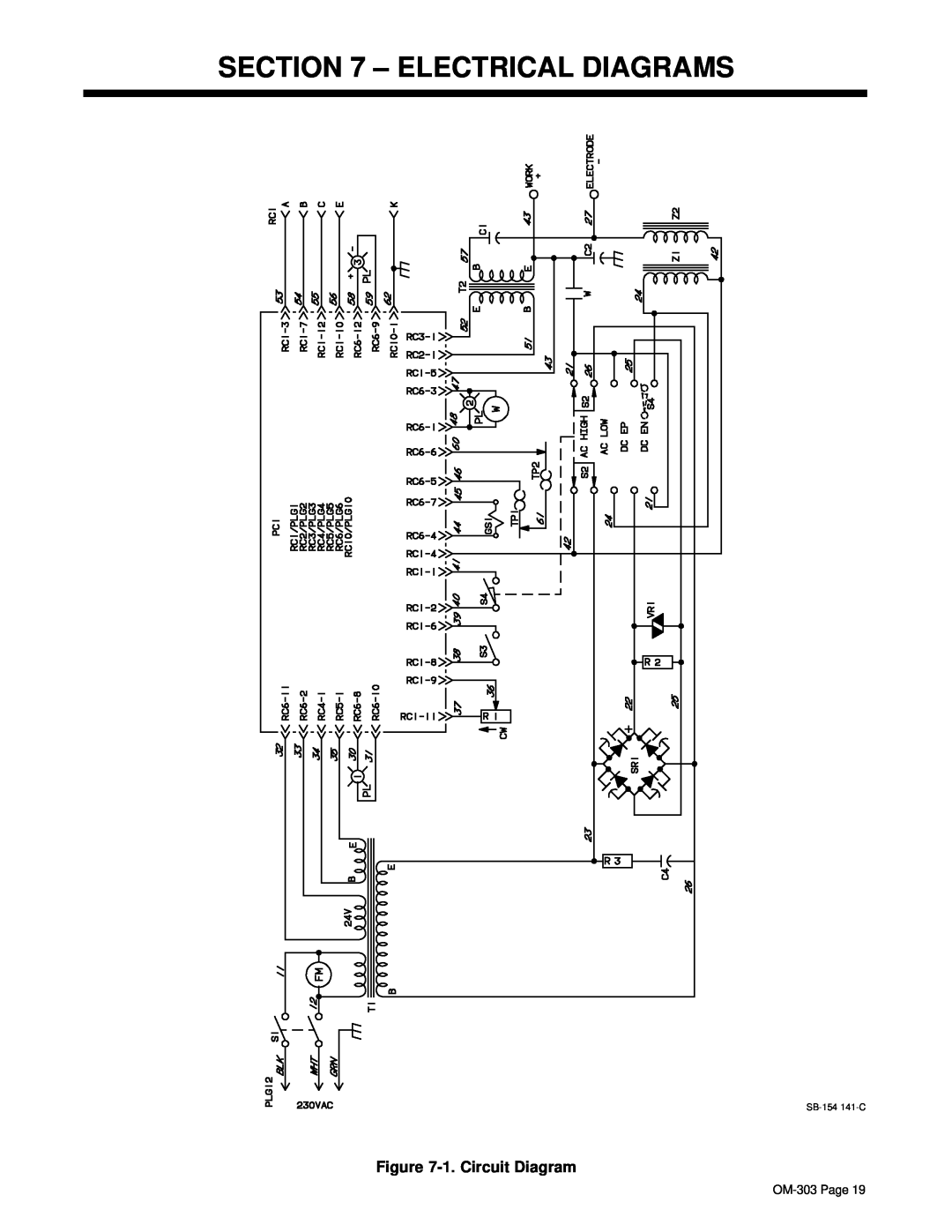 Hobart OM-303 manual Electrical Diagrams, 1. Circuit Diagram 