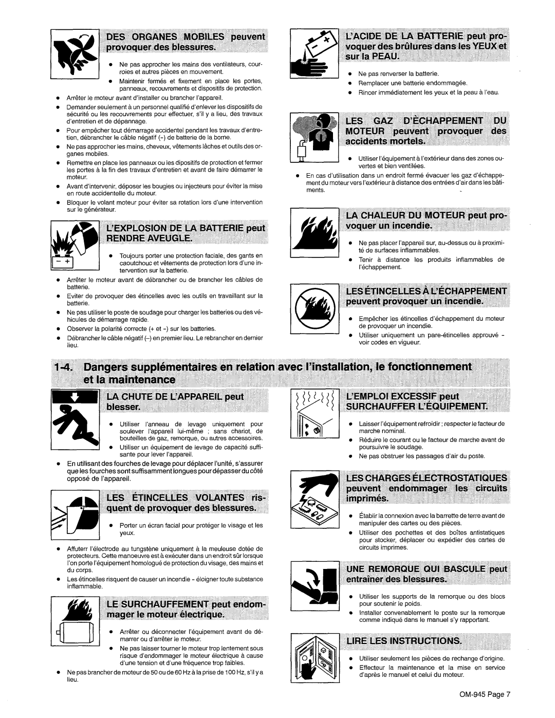 Hobart OM-945 manual 