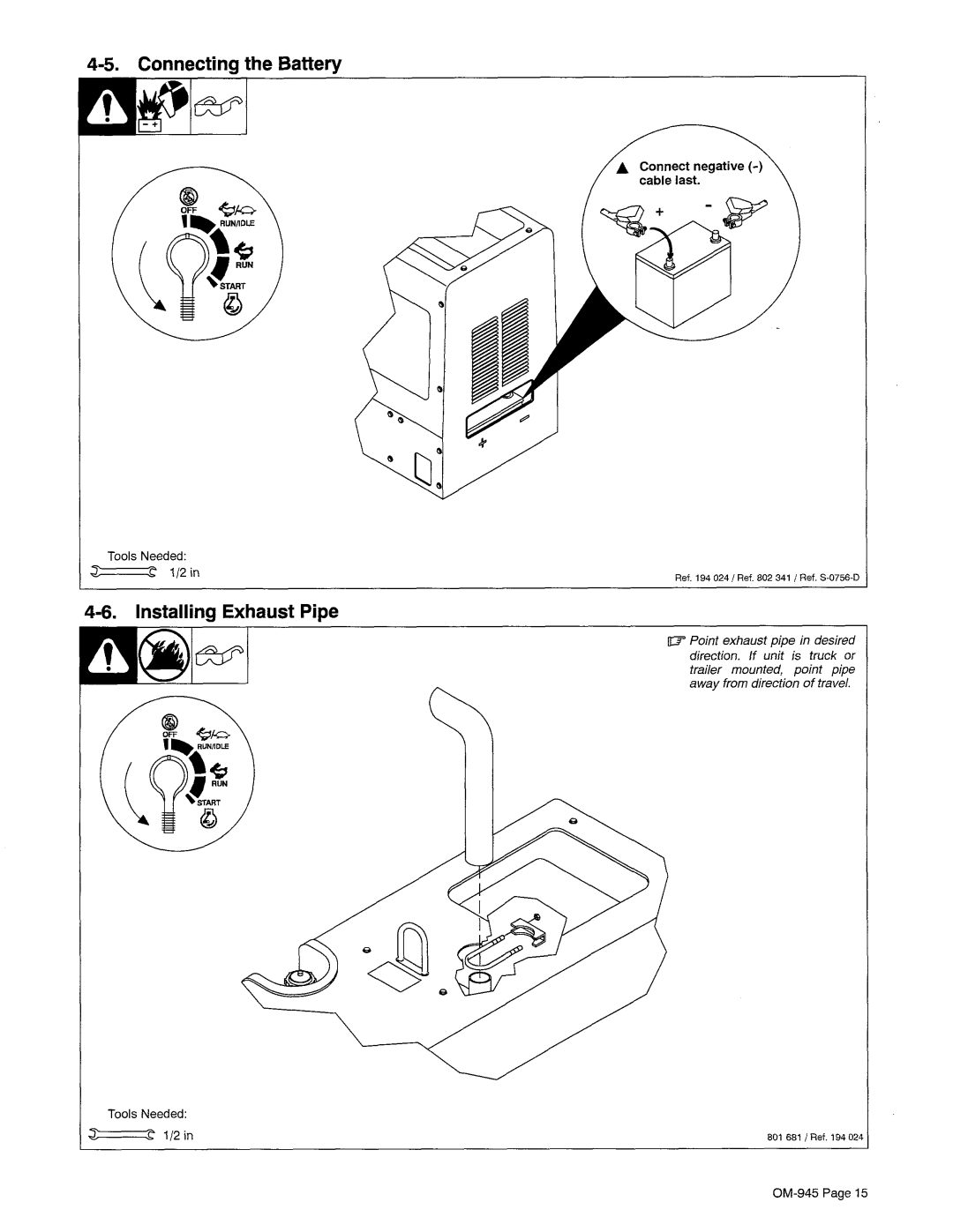 Hobart OM-945 manual 