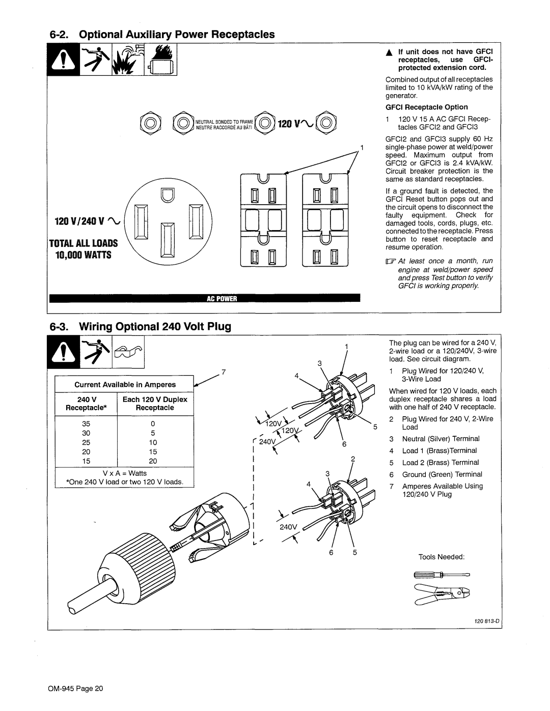 Hobart OM-945 manual 