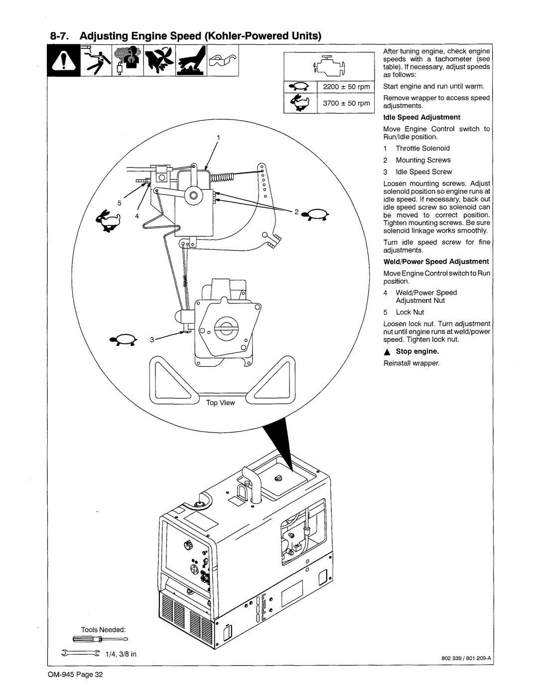 Hobart OM-945 manual 