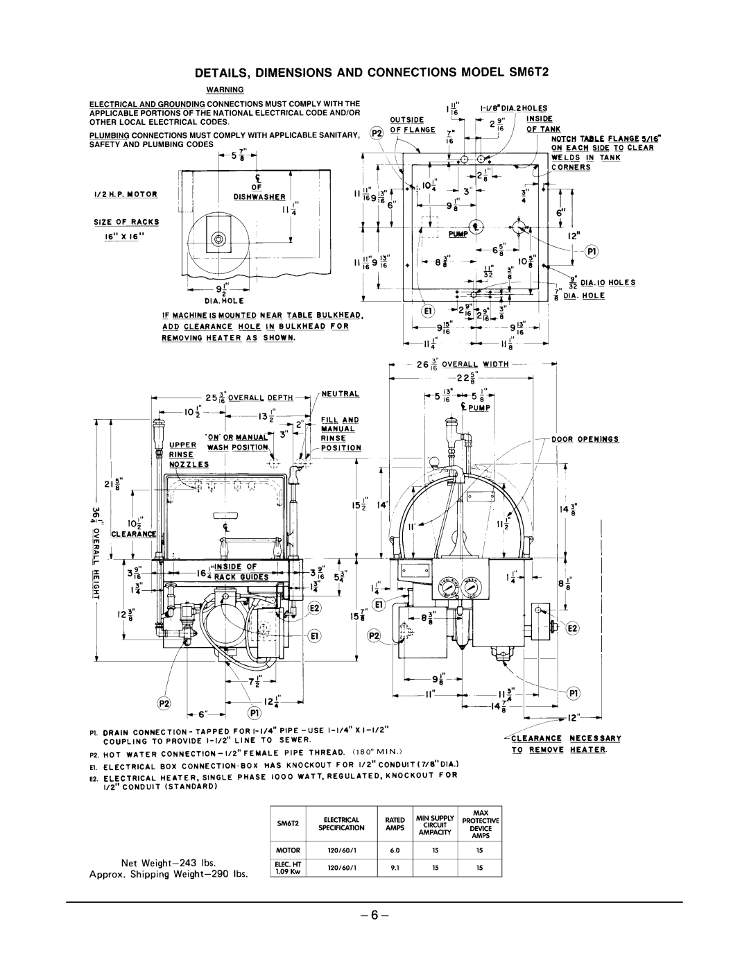 Hobart SM6T2 ML-110857 manual 