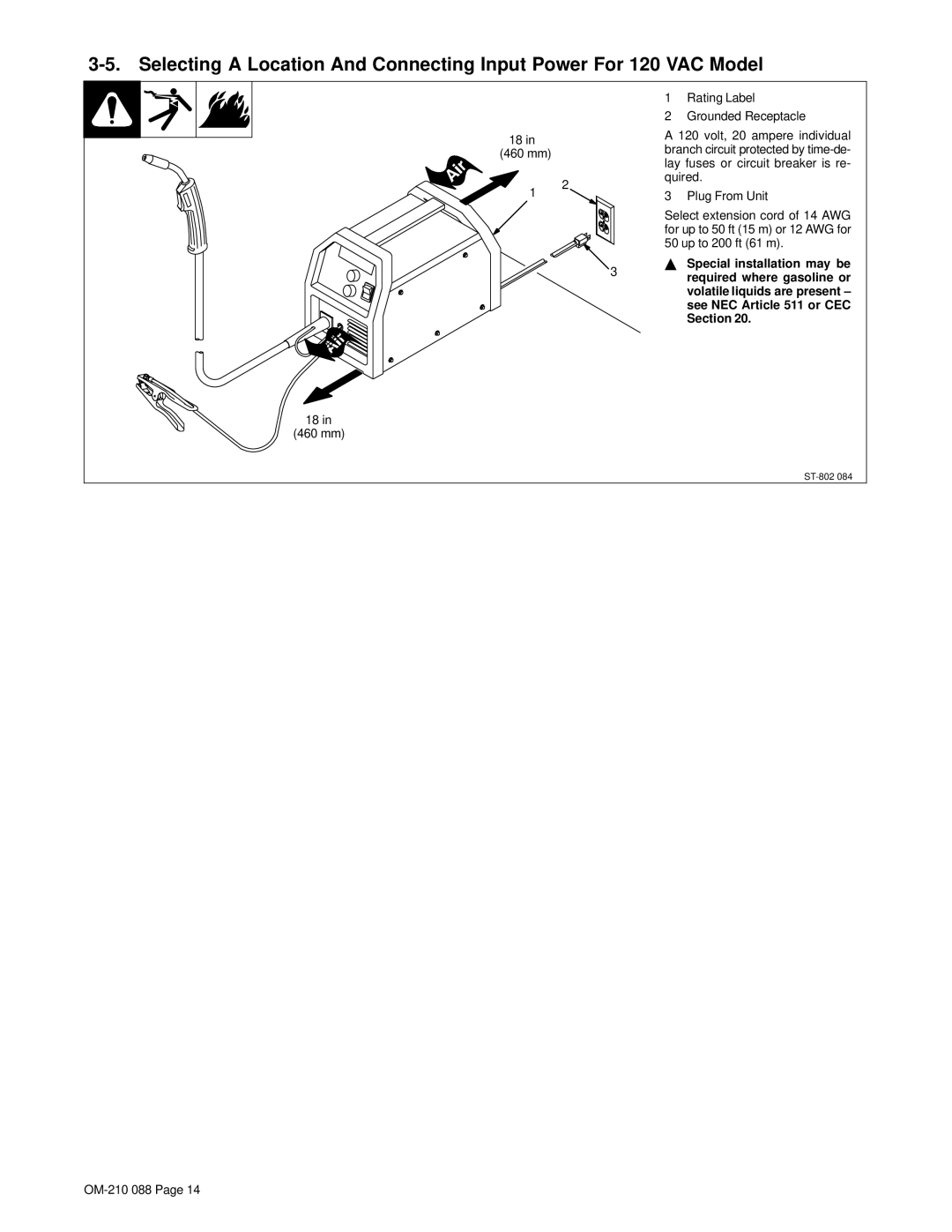 Hobart Welding Products 150, 120 manual 460 mm 