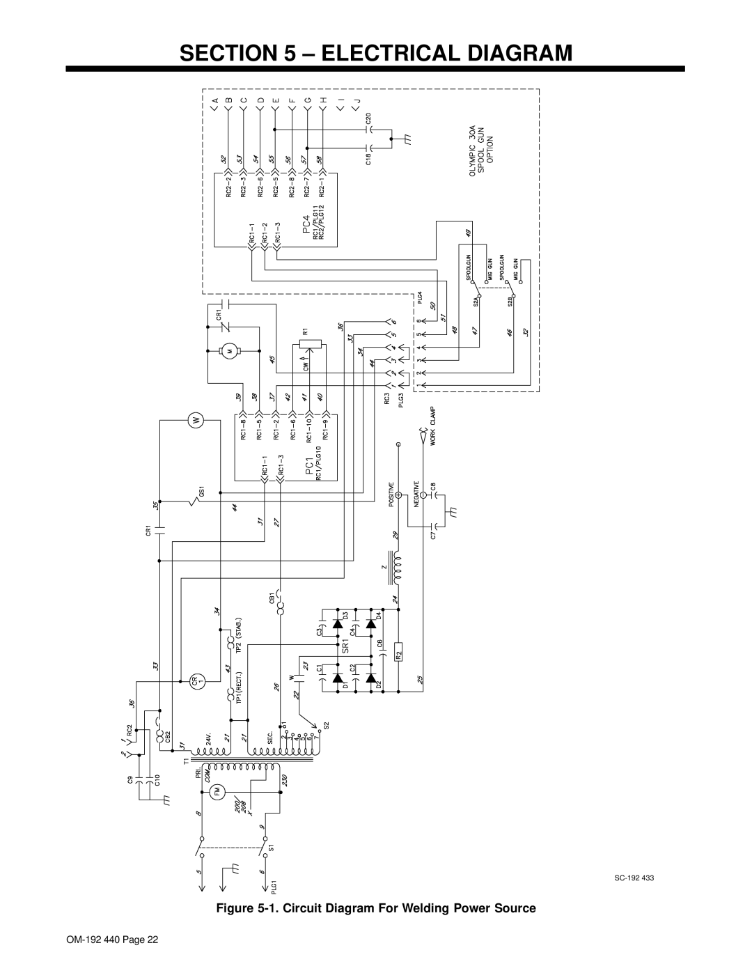 Hobart Welding Products 2250 specifications Electrical Diagram, Circuit Diagram For Welding Power Source 