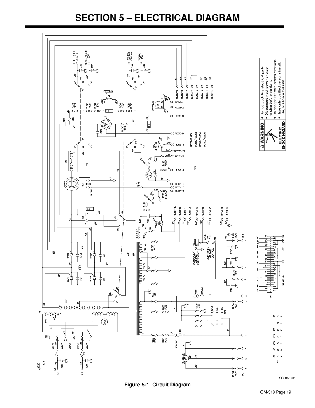 Hobart Welding Products 300 DC, 300 AC manual Electrical Diagram, Circuit Diagram 