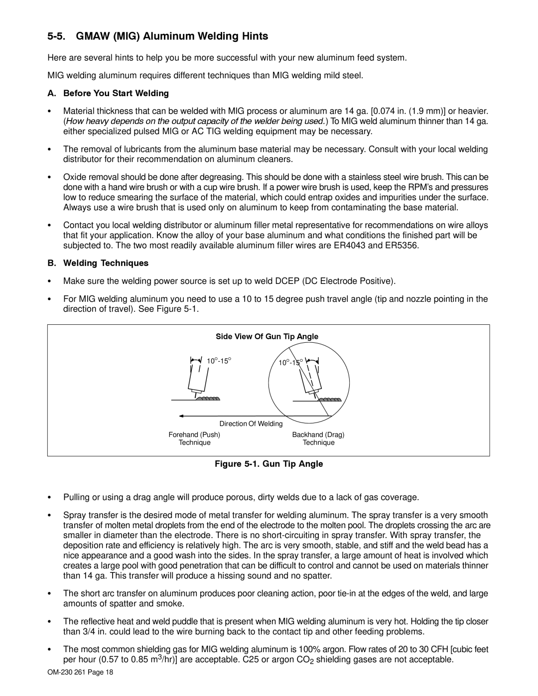 Hobart Welding Products DP 3035-10 manual Gmaw MIG Aluminum Welding Hints, Before You Start Welding, Welding Techniques 