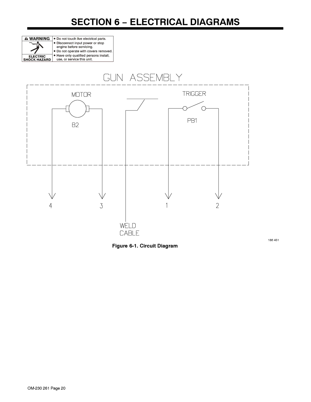 Hobart Welding Products DP 3035-10, DP 3035-20 manual Electrical Diagrams, Circuit Diagram 