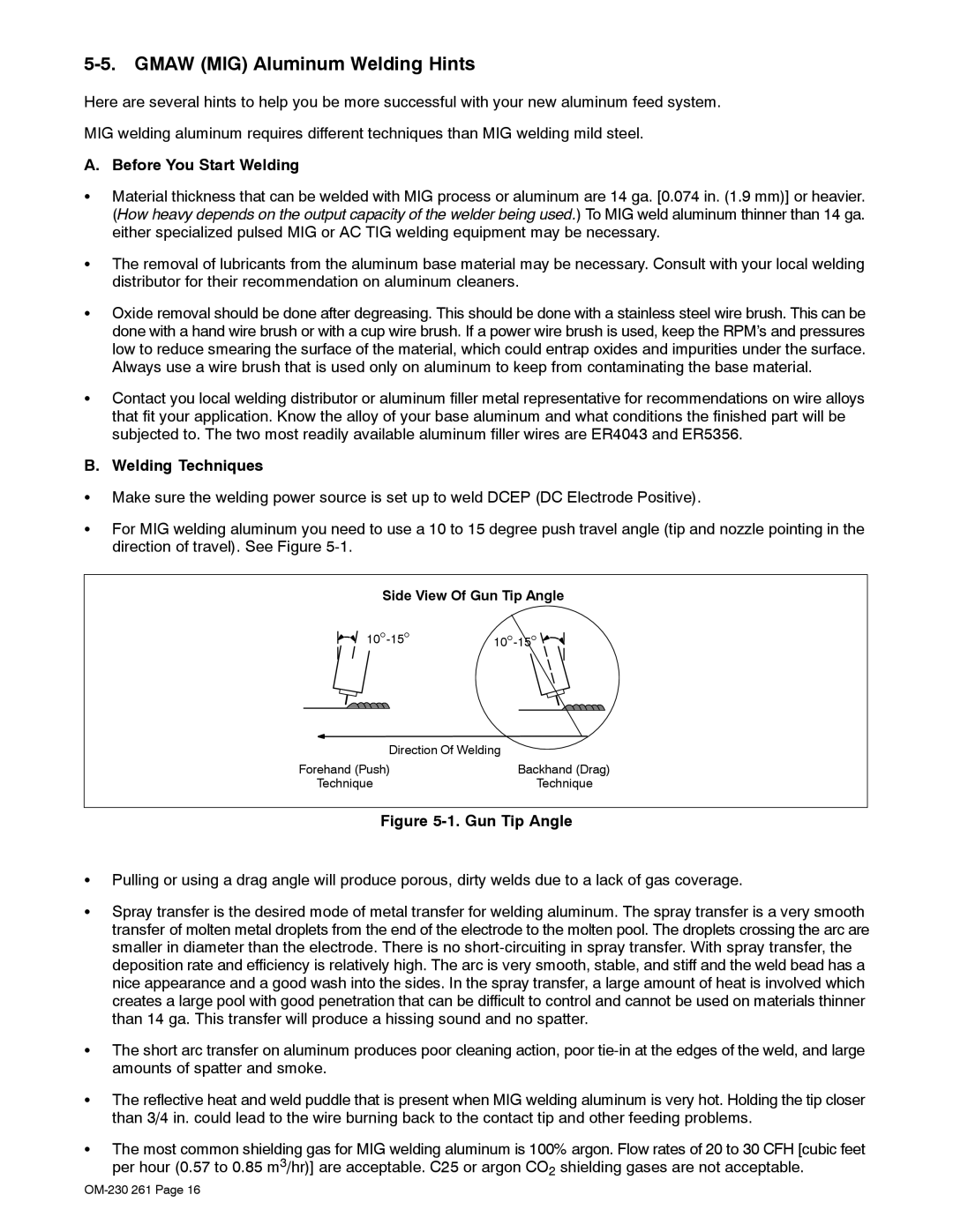 Hobart Welding Products DP-3035 manual Gmaw MIG Aluminum Welding Hints, Before You Start Welding, Welding Techniques 