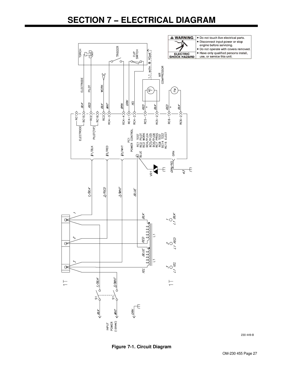 Hobart Welding Products 250ci, HP-25 TORCH manual Electrical Diagram, Circuit Diagram 