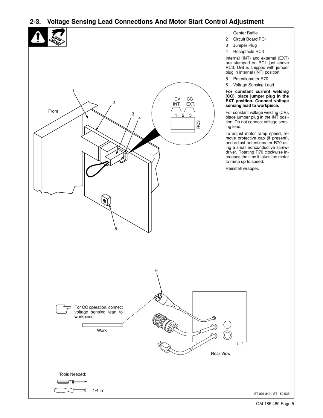 Hobart Welding Products HWC-115A manual Int Ext 