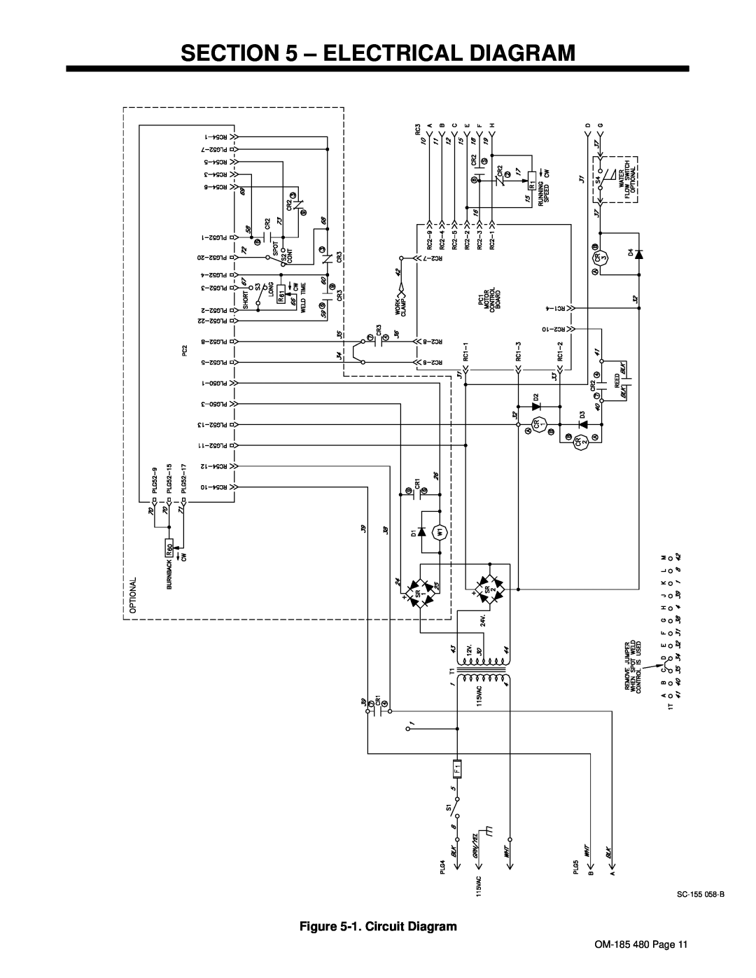 Hobart Welding Products HWC-115A manual Electrical Diagram, 1. Circuit Diagram 