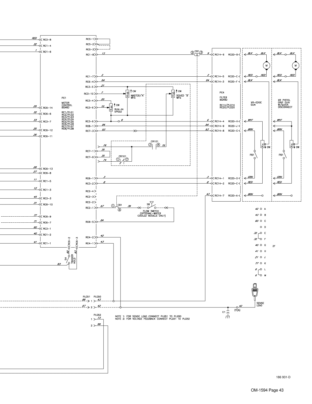 Hobart Welding Products OM-1594 manual 186 931-D 