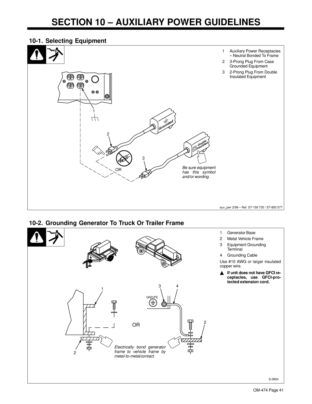 Hobart Welding Products OM-474 manual Auxiliary Power Guidelines, Selecting Equipment 