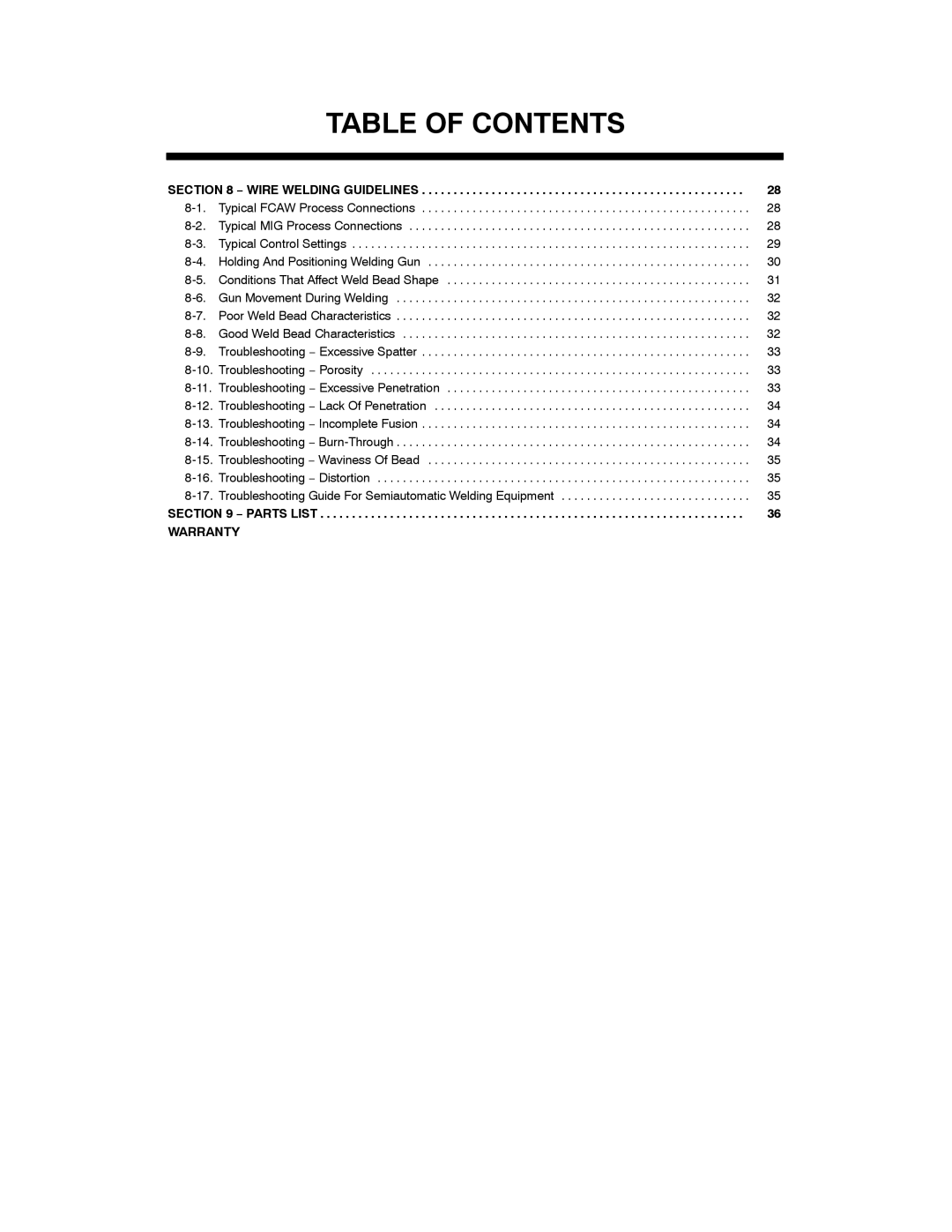 Hobart Welding Products OM-947 212 149D manual Warranty 