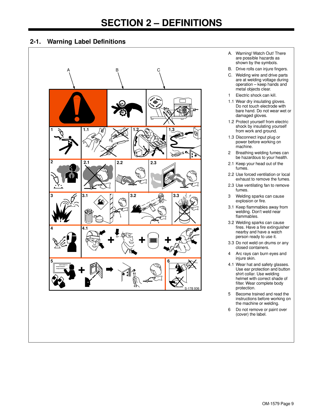 Hobart Welding Products S-62, S-64 manual + + +, Definitions 