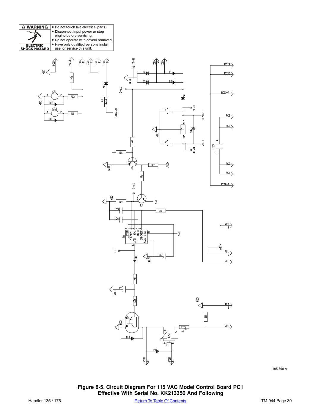 Hobart Welding Products TM-944C manual 195 890-A 