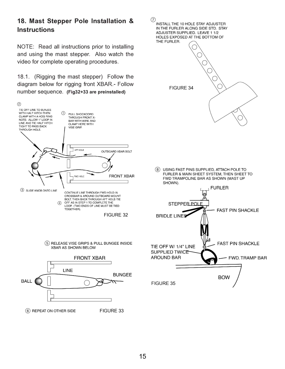 Hobie 21 manual Mast Stepper Pole Installation & Instructions 