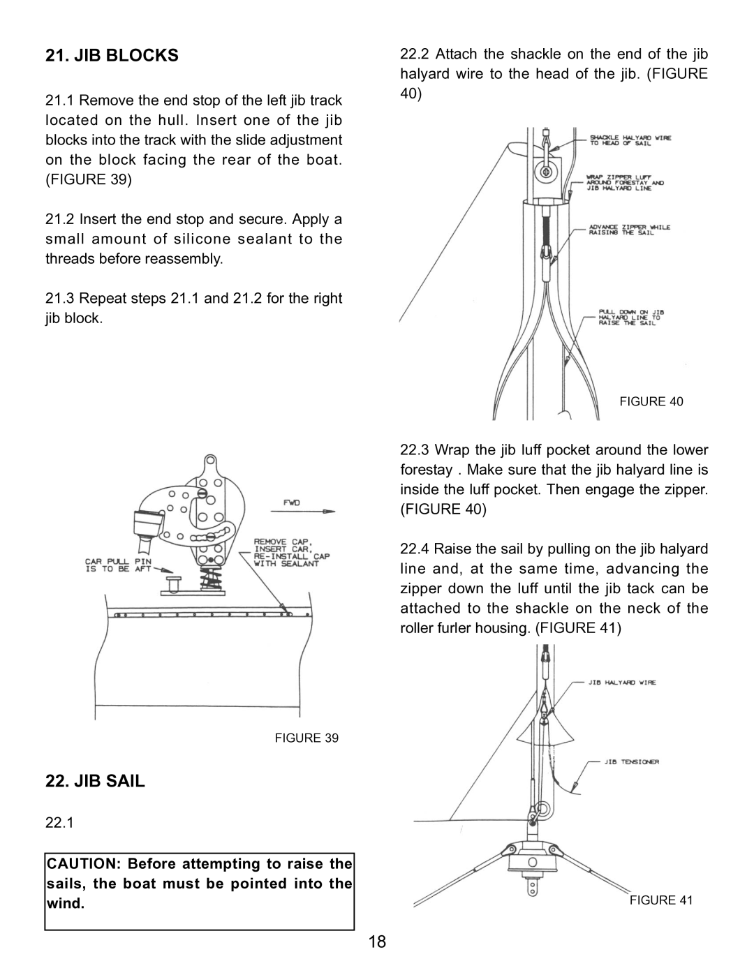 Hobie 21 manual JIB Blocks, JIB Sail 