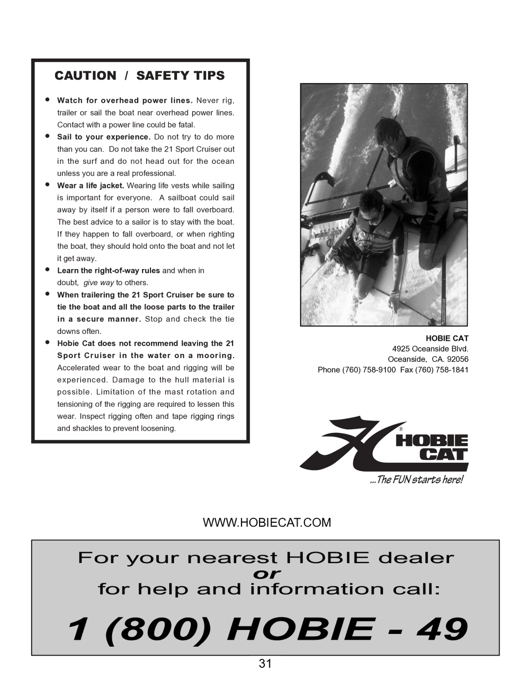 Hobie 21 manual Hobie 