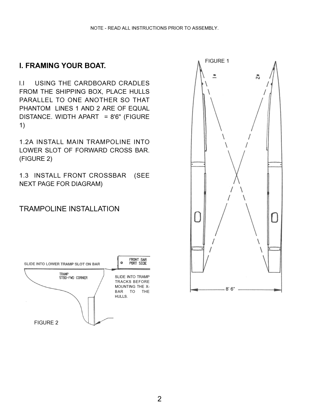 Hobie 21 manual Framing Your Boat 