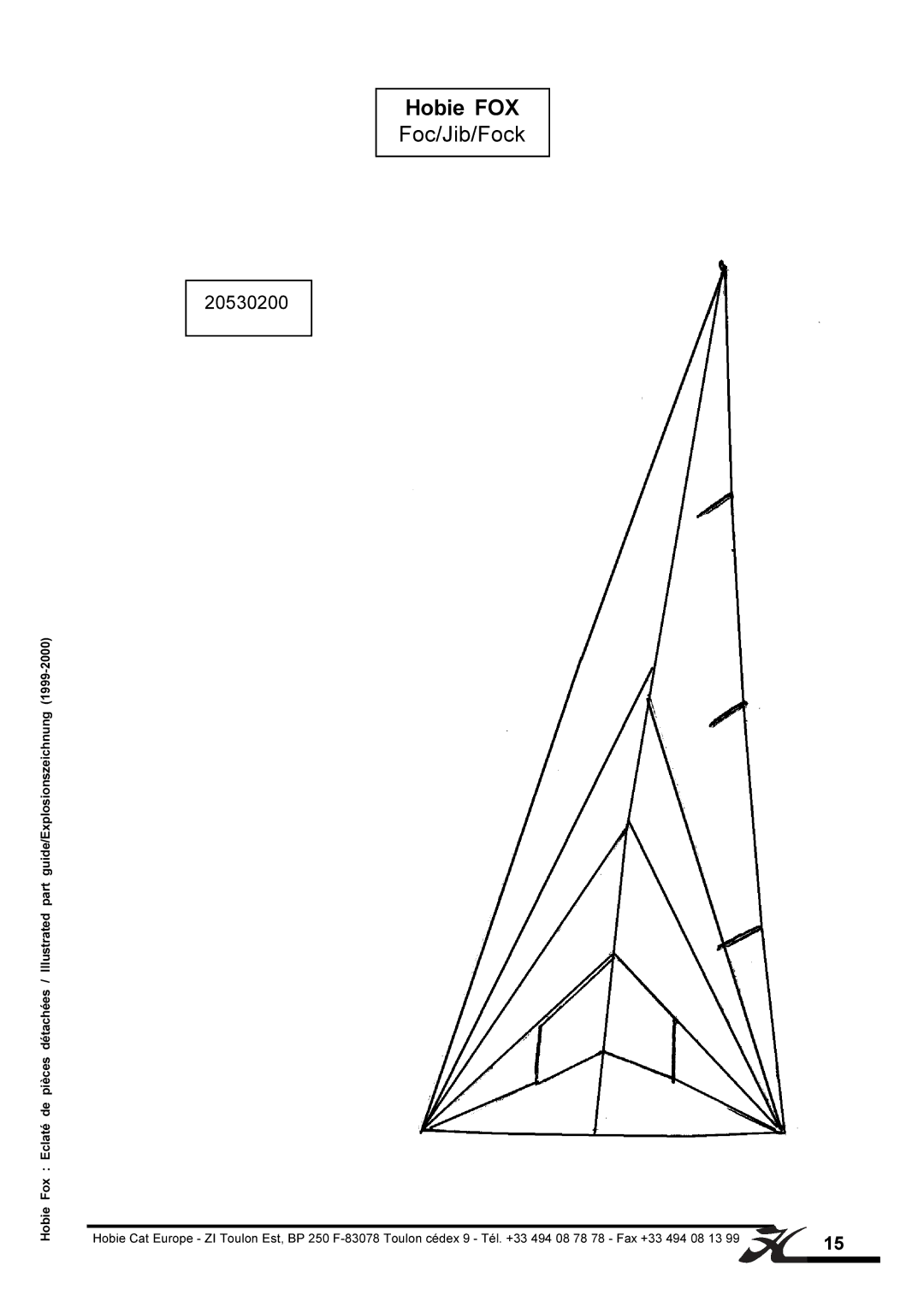 Hobie manual Hobie FOX Foc/Jib/Fock, 20530200 
