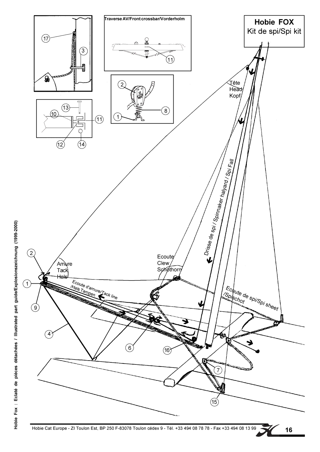 Hobie manual Hobie FOX Kit de spi/Spi kit 