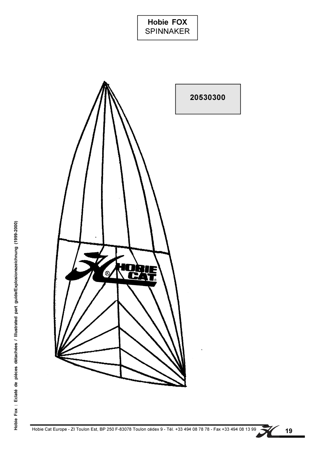 Hobie FOX manual Spinnaker, 20530300 