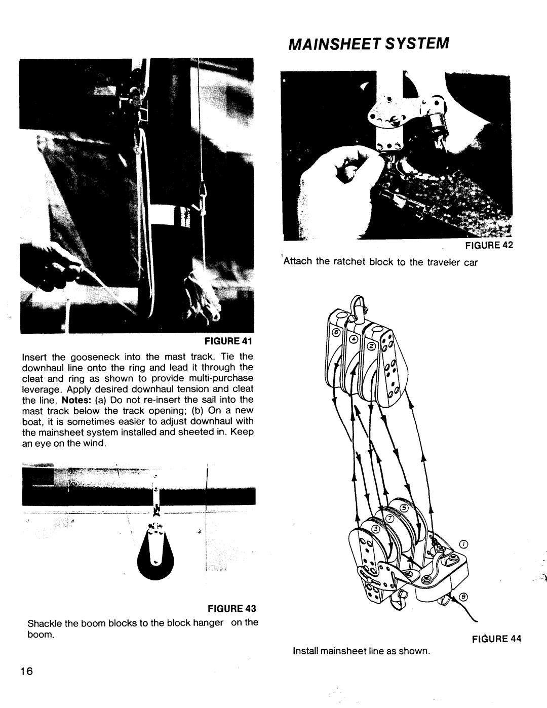 Hobie Hobie 16 manual Main Sheetsystem 