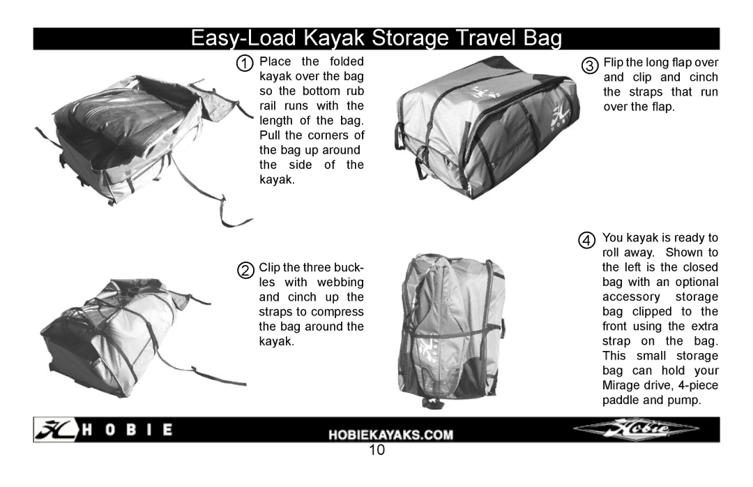 Hobie i12s manual Easy-Load Kayak Storage Travel Bag 