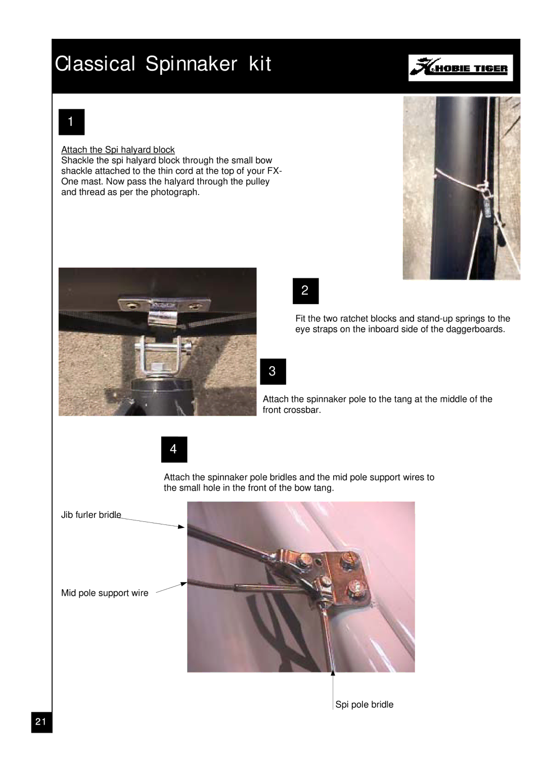 Hobie Tiger manual Classical Spinnaker kit 