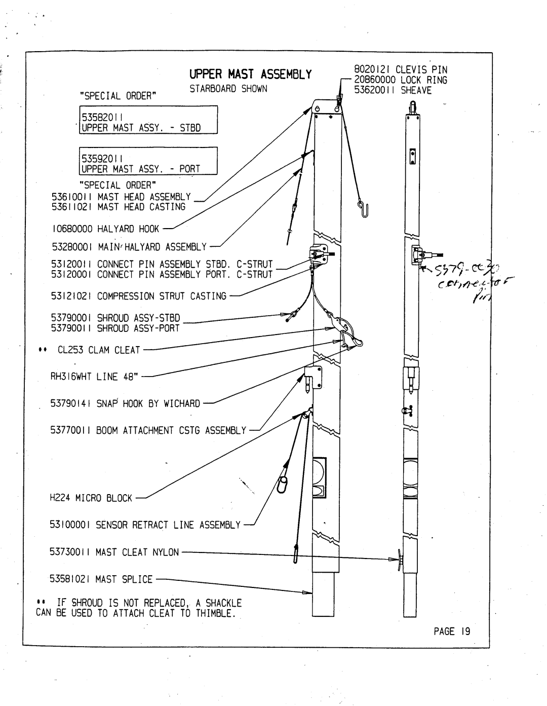 Hobie TriFoiler manual 53120011CONNECTPIN Assemblystbd 