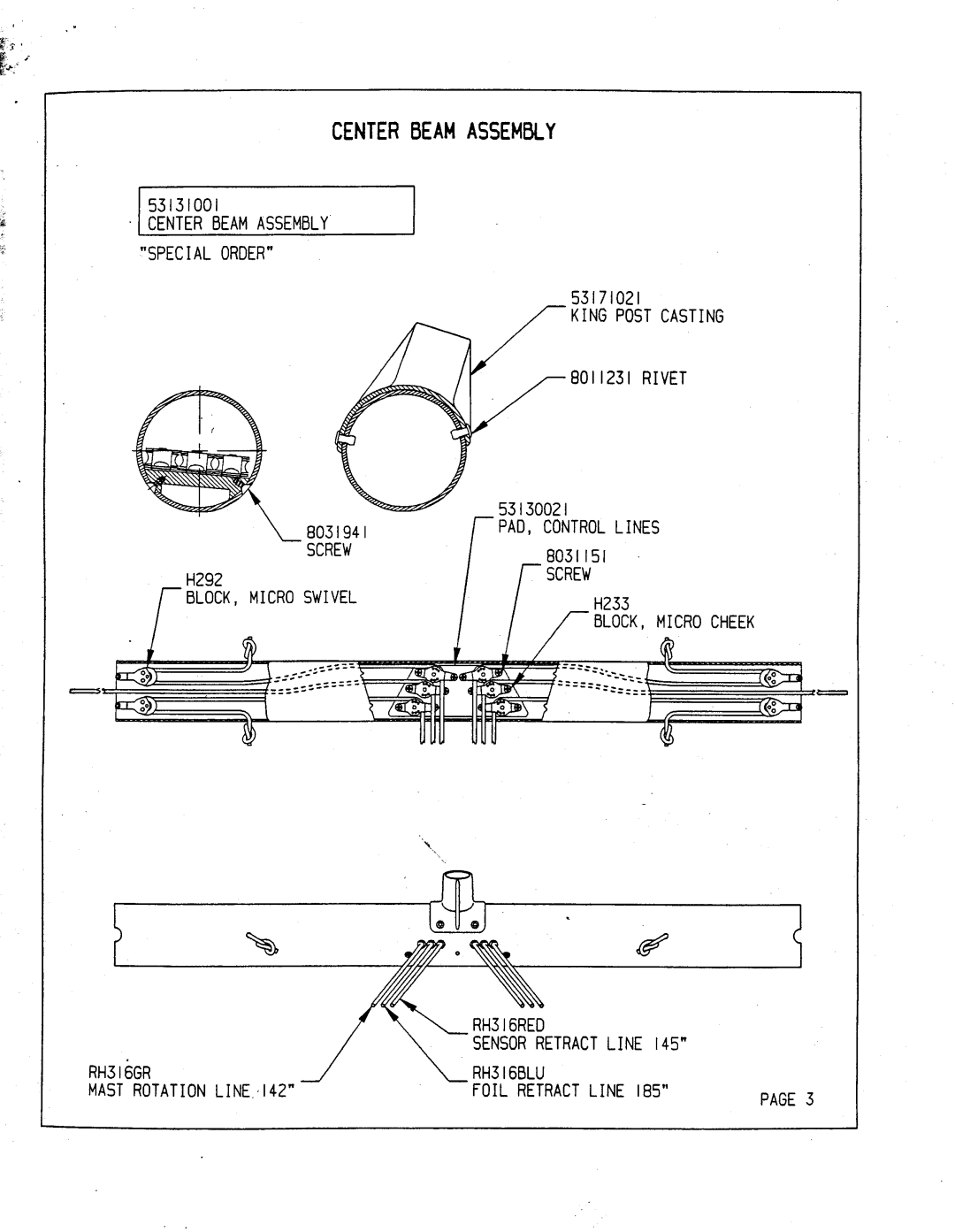 Hobie TriFoiler manual Centerbeam Assembly 