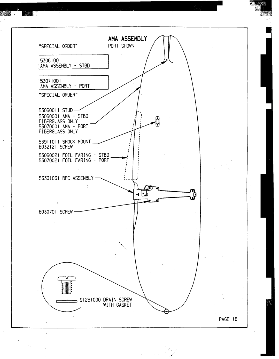 Hobie TriFoiler manual 15306I001, Iama-Assemblystbd, 153071001, 53911011, Shock Mount 