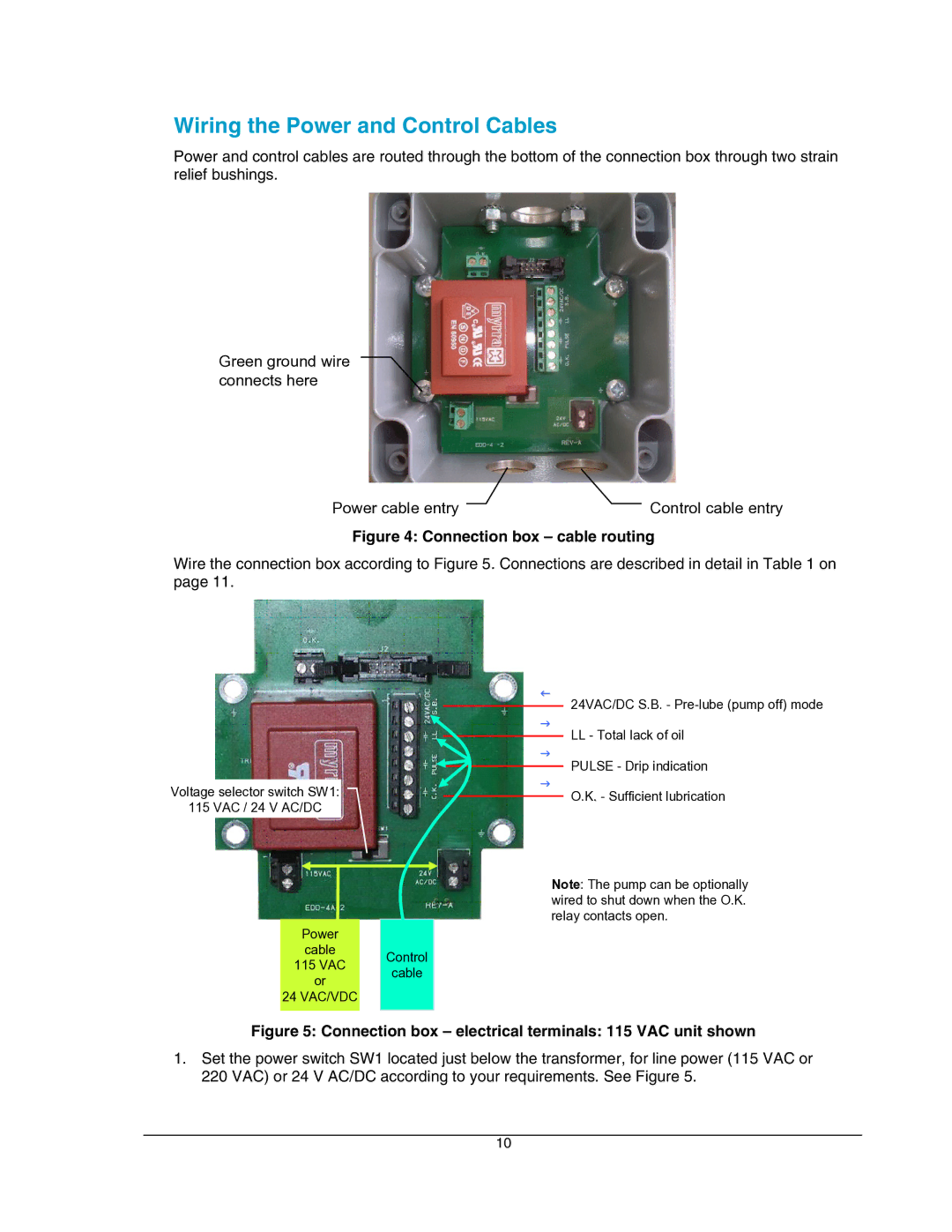 Hoffman Media EDD-4C manual Wiring the Power and Control Cables, Connection box cable routing 