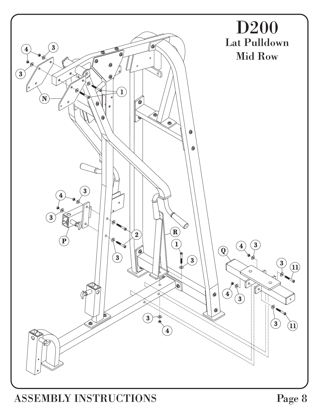 Hoist Fitness 0600-001 manual D200 