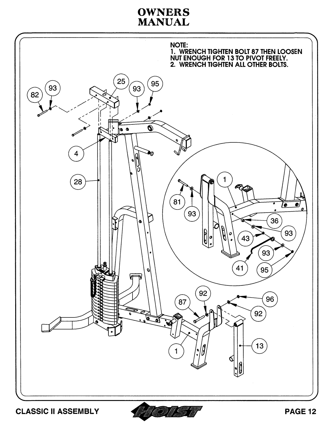 Hoist Fitness 0604-001 owner manual 