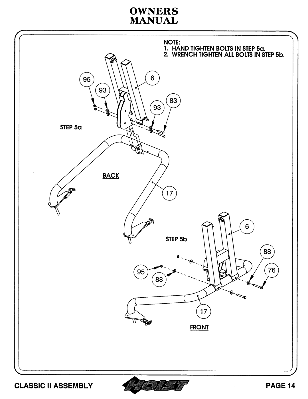 Hoist Fitness 0604-001 owner manual 